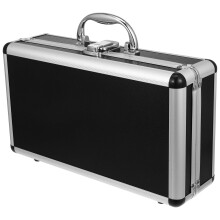Værktøjskasse, 12" aluminiumslåsmappe med skum - Bærbar værktøjs-/laptoptaske til mænd, aluminiumslegering, ABS-plast (11,81" x 6,69" x 4,13")