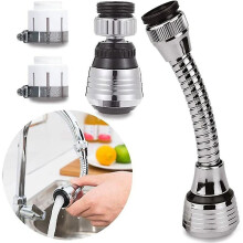 2 Pieces Swivel Water Faucet,360 Degree Movable Kitchen Faucet Head,2 Modes Adjustable Shower Head Filter Sprayer,Kitchen Aerator,Kitchen Faucet,Kitc
