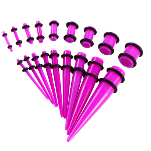 18 stycken öronmått stretchkona 14G-00G expanders