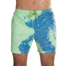 Herren Badehose mit Kordelzug, temperaturreaktiv, farbwechselnd, Strandshorts
