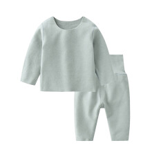 Baby termotrøjsæt, småbørn ensfarvet, varm, langærmet, toppe og bukser, hjemmetøjssæt, todelt, 3-6 måneder