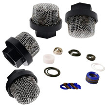 (1+4pk)244194 Kit de Reparación de Empaque de Bomba y 246385 Kit de Reemplazo de Filtro de Entrada UNF de 7/8 Pulgadas para 390 395 490 495 595