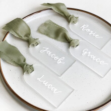 50Pcs Acrylic Place Card for Wedding Frosting Acrylic DIY Table Seating Cards Wedding Supplies