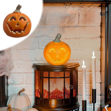 Mini LED Hollow Pumpkin Light, Glowing Jack-O-Lantern Lamp Toy with Batteries – Halloween Party Decor & Creepy Prop