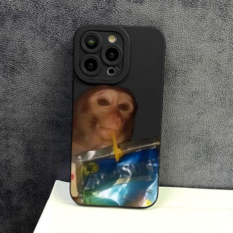 Cute Monkey Iphone Case For Iphone 14 Pro Max, Shockproof Clear Tpu Cover With Drop Protection 9771547565680