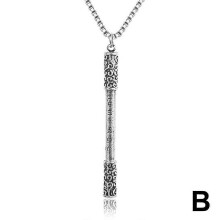 (1 PCS, silver) Journey to the West The Monkey King Sun Wukong Jin Gu Bang Pendant Necklace