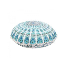 Pernă de podea mare Mandala rotundă boemă pentru meditație, husă de pernă, puf