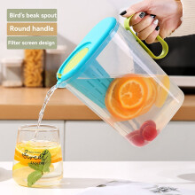 Half-Gallon Mason Jar Pitcher, 2L Airtight Plastic Jar with Lid & Locking Handle – for Water, Coffee, Lemonade, Iced Tea – Compatible with Mason