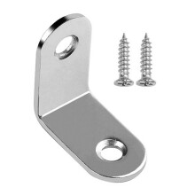 (1pc 30mm, Silver) 90 Degree L-Shape Bracket Corner Brace Set, Stainless Steel Corner Brackets for Shelves Wood Furniture Cabinet Table Drawer