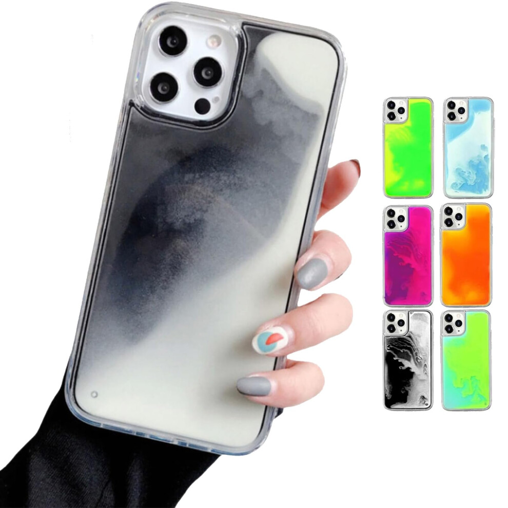 Glow In The Liquid Quicksand Iphone Case, Shockproof Duallayer Luminous Cover For Iphone 16 15 14 13 12 Pro Max Dark 9092120187915