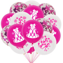 Rose Red Cheerleading Printed Balloons – Party Decor, Event Gatherings, Compatible with Cheer Themes