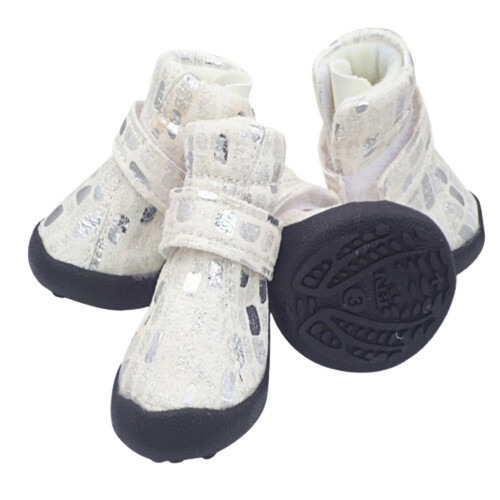 Dog Sneakers Stone Pattern Bronzing Design 4 Pcs