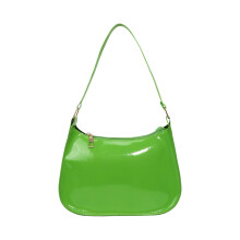 Bolsa de couro brilhante e elegante para a noite, mini bolsa de ombro feminina casual, bolsa de mão estilosa e bolsa a tiracolo para trabalho,