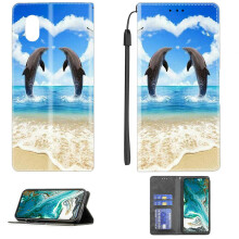 PU Leather Magnetic Wallet Case for Cloud Mobile Stratus C8 with Kickstand and Tempered Glass Screen Protector