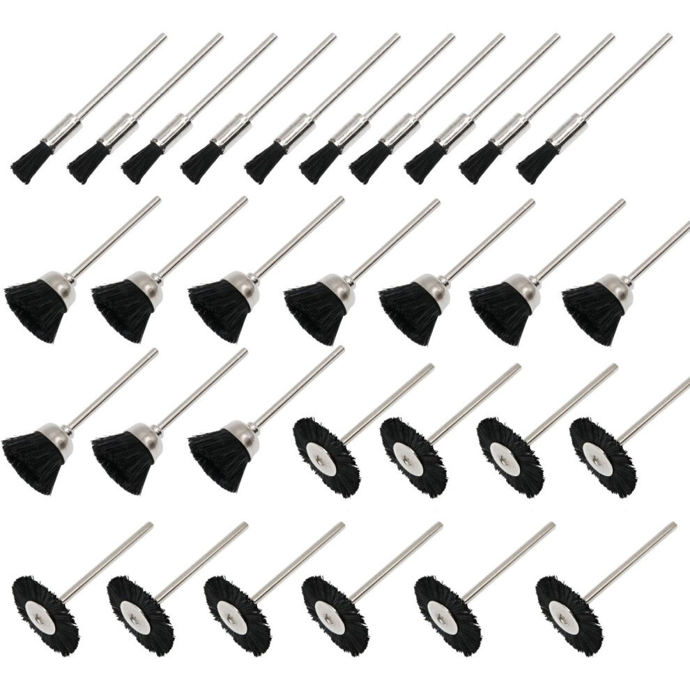 Pack Of 72 Rotary Nylon Wire Brush Wheel Dremel 1/8" Shank Hobby Clean Polish Felt Polish Tool Jewelry Stone Hobby 9028731684321