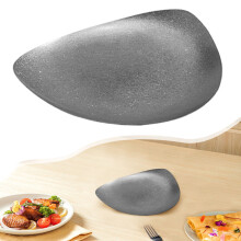 304 Stainless Steel Serving Plate - Elegant Metallic Finish Korean-Style Plate For Appetizers, Desserts & Home Dining