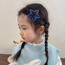Star Hair Clips for Kids Hollow-Out Design 6 pcs
