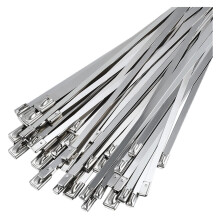 304 Stainless Steel Cable Tie 10x900mm Silver Metal Zip Tie with Twist Lock for Industrial Use