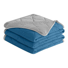 Lake Blue Summer Cool Quilt 150x200cm, Soft Lightweight Breathable Blanket for Hot Sleepers – Improves Sleep Quality