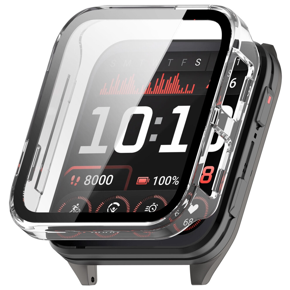 Xihama Compatible With Garmin Venu X1 Tempered Glass Screen Protector + Plated Metal Frame 3D Full Coverage Case 9028731224480