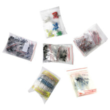 Kit d'assortiment de composants électroniques (1490 pièces) : LED, diodes, transistors, résistances, condensateurs, pour l'éducation et