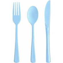 Ensemble de couverts en plastique rose – 50 fourchettes, 50 cuillères, 50 couteaux