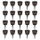 20Pcs Plastgödselboxar Med Lock Svart 10