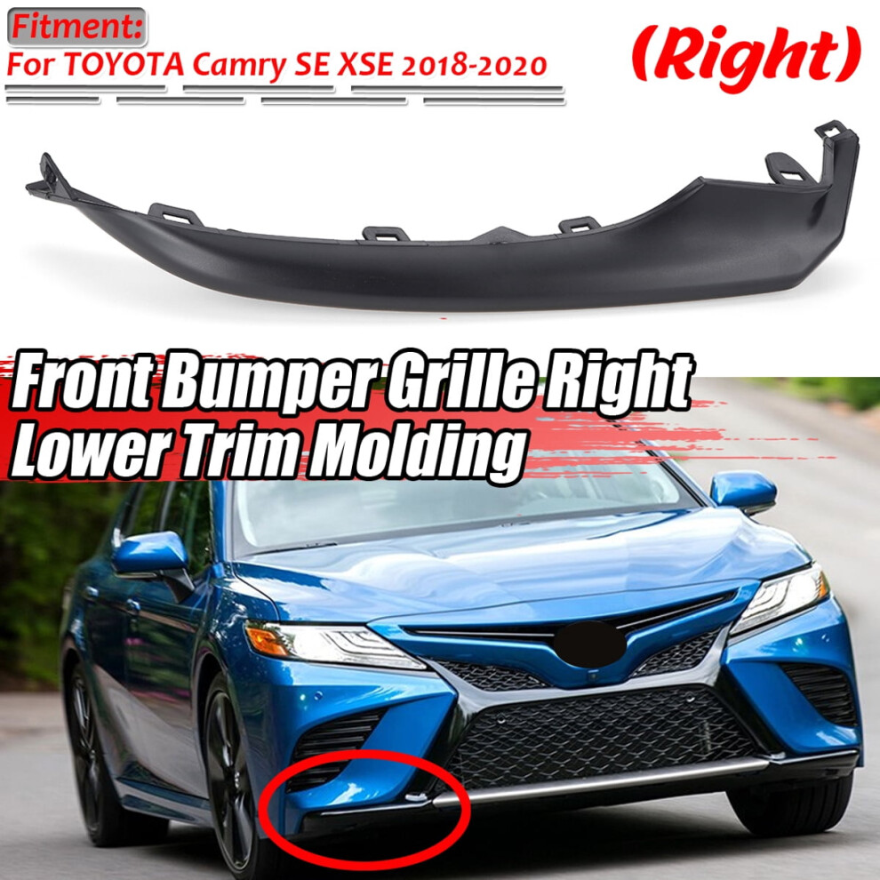 1Pcs Front Bumper Grille Right Lower Trim Molding For Toyota Camry Se Xse 2018-2020 9028731225920