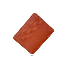 Simple and thin design, large capacity, small card bag, multifunctional card slot, men's and women's exquisite leather PU card bag