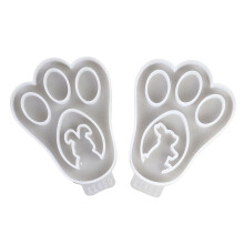 Moules en Silicone en forme de pattes de lapin mignons, 2