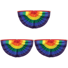 HOMEMAXS 3pcs Gay Pride Rainbow Flag Rainbow Banner Pride Party Decoration