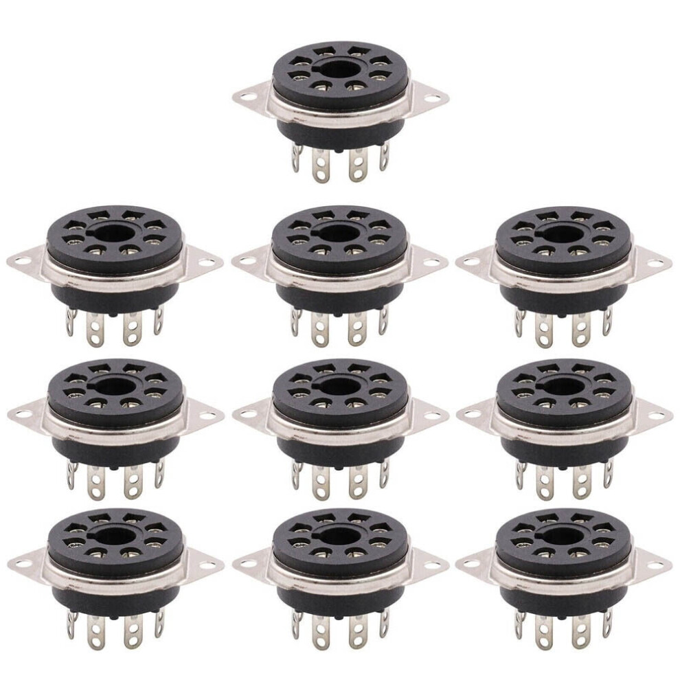 10Pcs 8Pin Bakelite Octal Valve Tube Socket For El34 6V6 6L6 Kt88 Chassis Mount 9479868910485