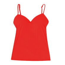 Dame Modal Tanktop med Indbygget Bh, Vandmelonrød