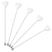 Beverage Stir Sticks Stirring Stick Stainless Steel Cocktail Pick for Party 5Pack