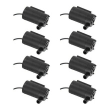 8pcs Black Silent  Submersible Pump for DC3V 5V for Computer Water Cooling USB Powered Horizontal