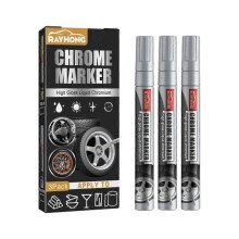 (2 box, silver) New Metallic Liquid Chrome Mirror Finish Paint Pen Waterproof DIY Art Marker 1/2box