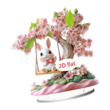 Statue de lapin de pâques de printemps élégante, lapins-SCB17842