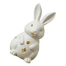 Cute Bunnies Sculpture Tealight Candle-m size Without lights
