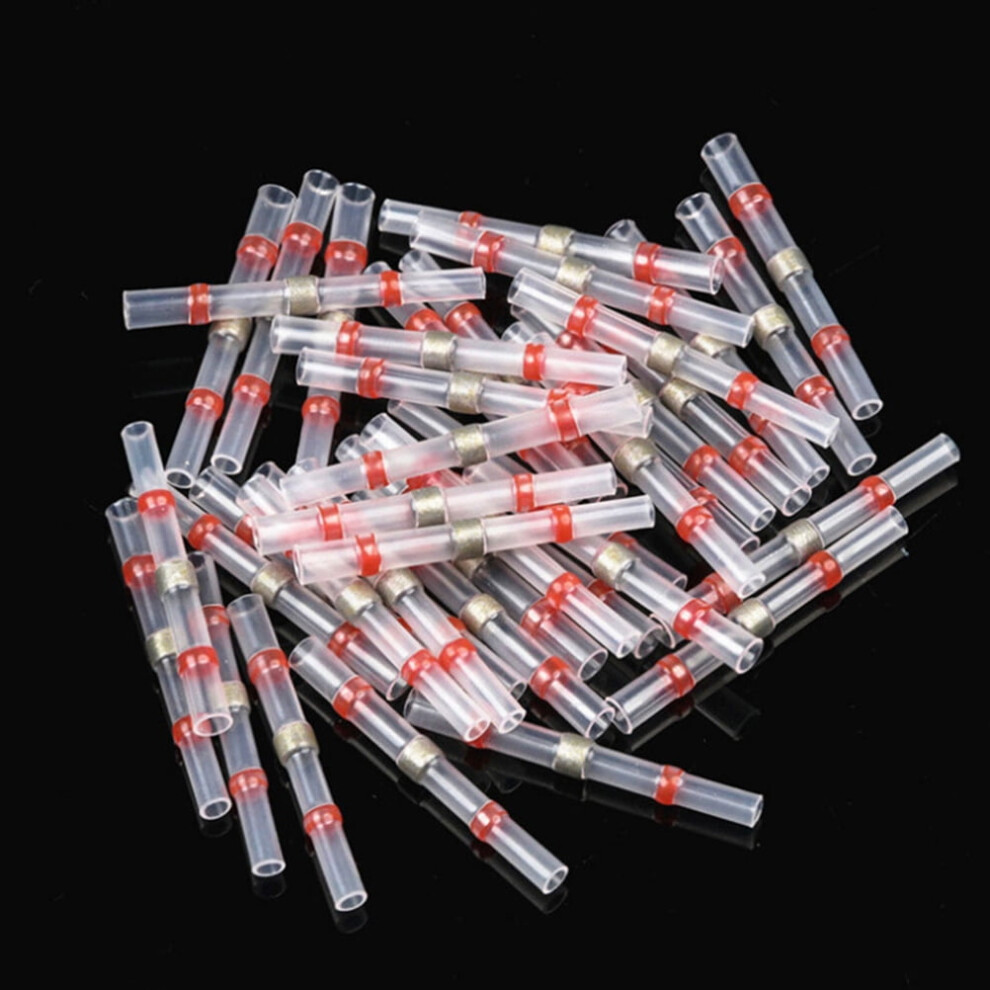 Insulated Heat Shrink Butt Connectors 200Pcs Red For Welding Wire In Marine Settings 9365509140376