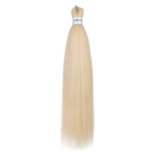 pakker med strakte fletninger i livlige farver, 60 cm syntetiske hårextensions, tekstureret til hæklede boksfletninger, lys blond
