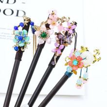 piezas de palillos chinos para el cabello, palillos chinos de madera vintage, accesorios para el cabello para mujeres, horquillas clásicas retro con