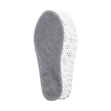 Height Increase Thermal Insoles for Men & Women, Wool Fleece Shoe Inserts, Warm Cushion for Snow Boots, Slippers, Work Boots (Gray, 41-42)