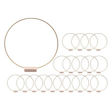 20 PCS 12 Inch Metal Floral Hoop Centerpieces for Table, Metal Wreath Ring with 20 PCS Place Card Holders for Wedding