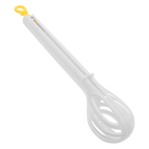 White Plastic Non-Stick Whisk for Efficient Cooking and Easy Mixing Kitchen Tool