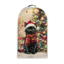 Dust Protector Polyester Coffee Machine Dust Cover Christmas Cat Pattern Handle Kitchen Blender Dust Cover for Kitchen Use