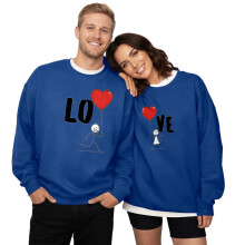 Φούτερ Unisex Casual με Στάμπα και Μακρύ Μανίκι για την Ημέρα του Αγίου Βαλεντίνου