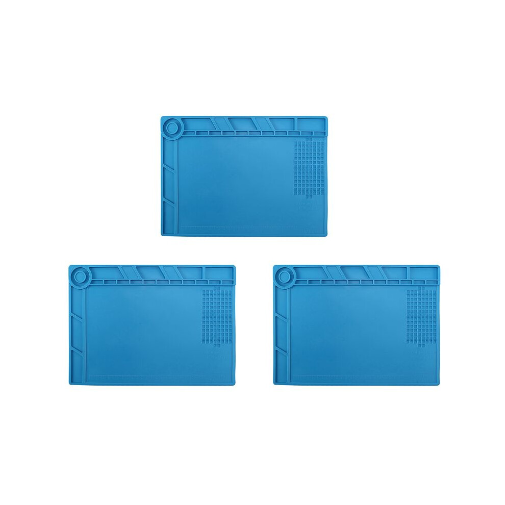 3X S-140 Magnetic Insulation Silicone Soldering Mat Magnetic Repair Mat, Heat Resistant Work Mat 932F For Electronics 6031741586434