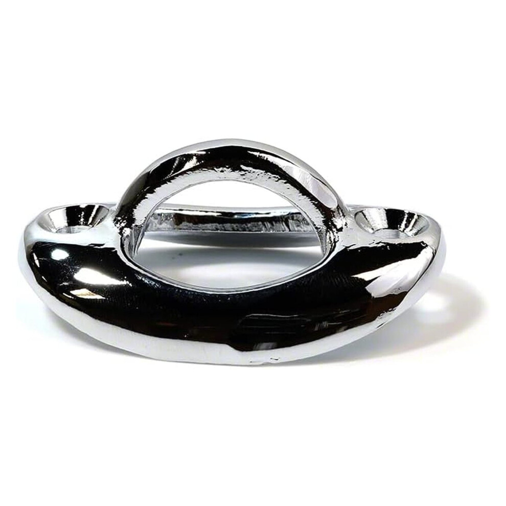 Cpb Curved Oval Rope Eyes With Screws - Set Of 2 - Plated Brass - Rope Anchor- Oval Shaped - Curved 9479868071926