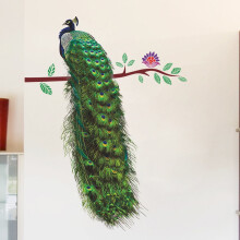 DIY-Wandtattoo „Pfau“ – Abnehmbare Wandaufkleber für Zuhause, umweltfreundlich