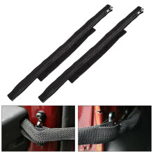 Black Oxford Cloth Car Door Limiting Straps 2 Pcs